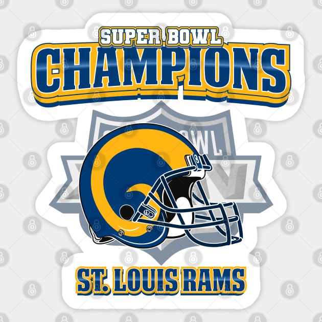 Super Bowl Champions Rams Sticker by Diamond Creative